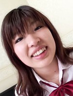 Japanese Av Squirting - Ai Okada Asian in uniform sucks dick and puts vibrator on peach